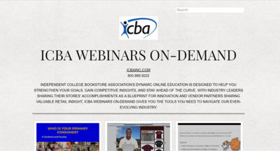 Webinars - Independent College Bookstore Association