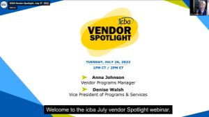screen shot of presentation with Vendor Spotlight logo